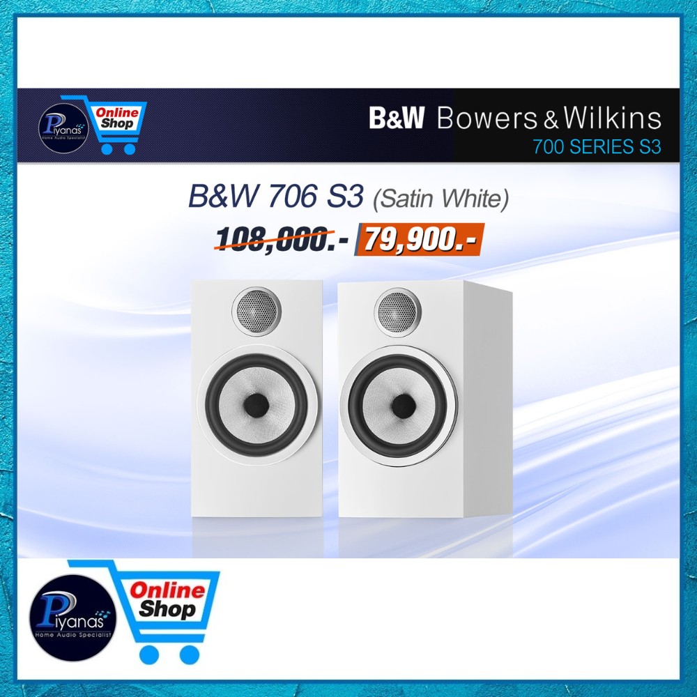 ลำโพงบุ๊คเชลฟ์ Bowers&Wilkins : 706S3 (สีขาว)_1